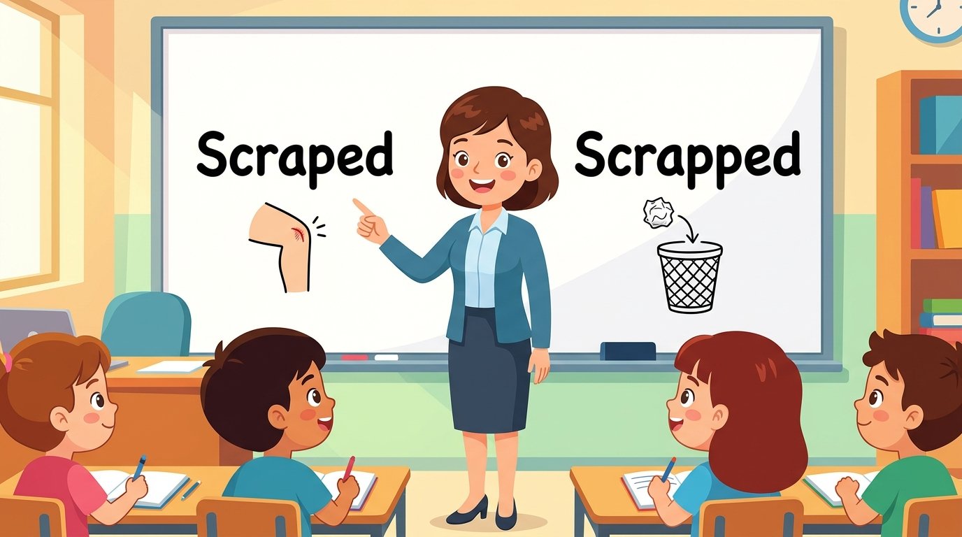 Scraped vs Scrapped