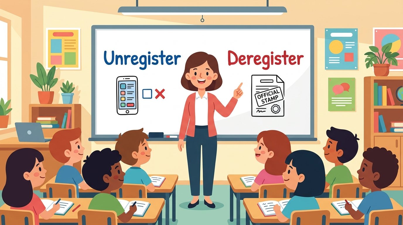 Unregister vs Deregister